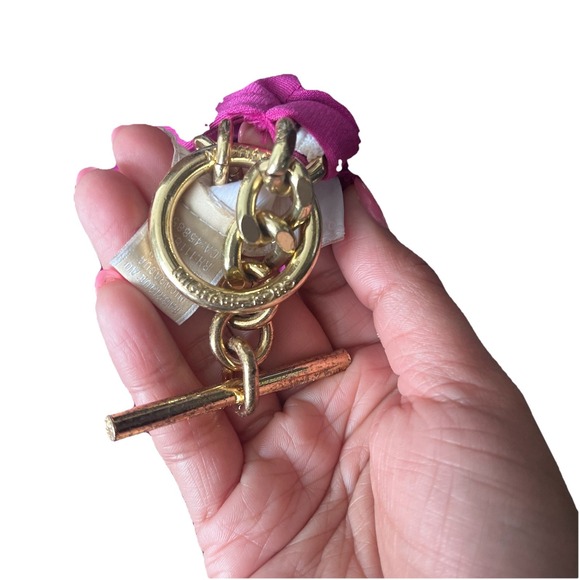 Michael Kors Women Fuchsia Pink Long Sleeve Blouse Gold‎ Chain Embellished Small - Picture 11 of 11